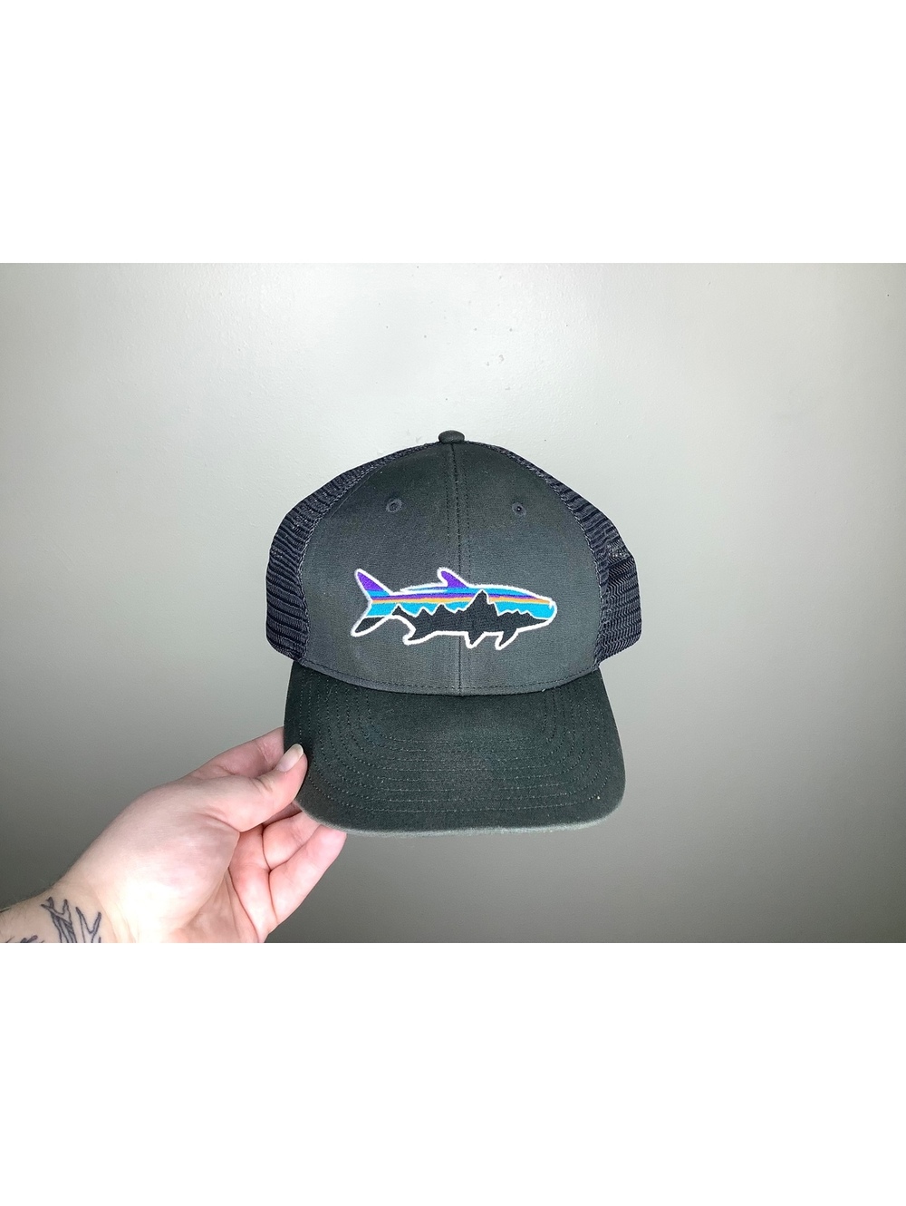 Patagonia Fitz Roy Embroidered Trout Trucker Hat